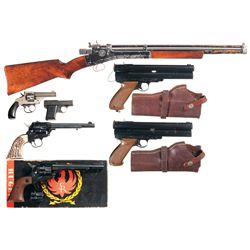 One Air Rifle, Two Paintball Pistols, Three Revolvers and One Semi-Automatic Pistol -A) Crosman Air 