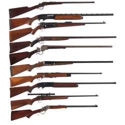 Ten Long Guns -A) Hopkins & Allen Junior No. 922 Falling Block Rifle