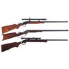 Image 1 : Three Single Shot Rifles -A) Stevens Ideal Rifle with Scope