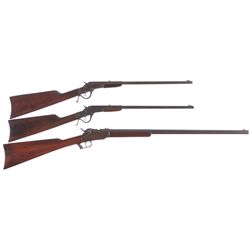 Three Long Guns -A) Stevens Maynard Junior No. 15 Single Shot Rifle