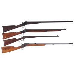 One Shotgun and Three Single Shot Rifles -A) Remington Rolling Block Shotgun