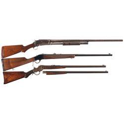 Three Long Guns -A) Marlin Model 19-S Slide Action Shotgun
