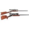 Image 1 : Two Scoped Varmint Rifles -A) Stevens Ideal Single Shot Rifle