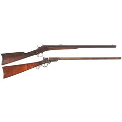 Two Long Guns -A) Remington Model 2 Rolling Block Rifle