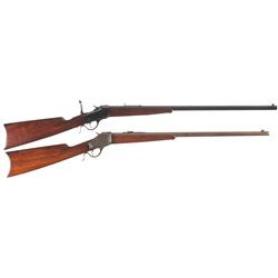 Two Winchester Model 1885 Single Shot Rifles -A) Winchester Low Single Shot Wall Rifle