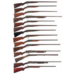 Fourteen Shotguns -A) Remington Model 1893 #9 Single Shot Shotgun