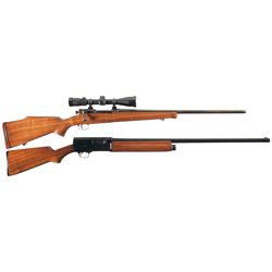 One Rifle and One Shotgun -A) Custom Springfield Model 1903 Rifle with Scope