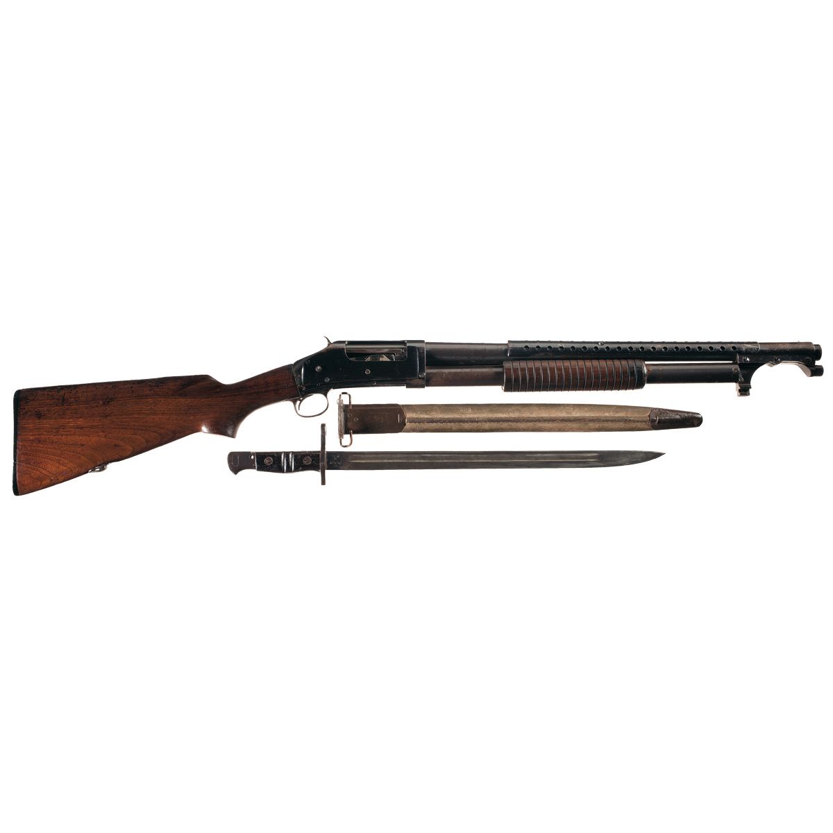 U.S. Winchester Model 1897 Slide Action Trench Shotgun with Bayonet