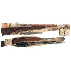 Two U.S. WWII Longarms -A) U.S. Springfield M1 Garand Semi-Automatic Rifle with Accessories