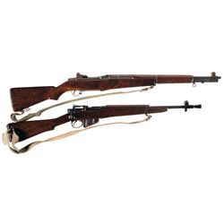 One Rifle and One Carbine -A) U.S. Springfield M1 Garand Semi-Automatic Rifle