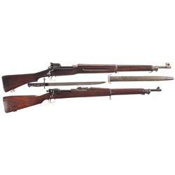 Two U.S. Bolt Action Rifles -A) U.S. Winchester Model 1917 Bolt Action Rifle with Bayonet