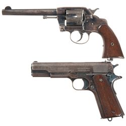 Two U.S. Military Handguns -A) U.S. Army Colt Model 1896 Double Action Revolver