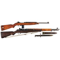 Two Long Guns -A) Early U.S. Winchester M1 Semi-Automatic Carbine