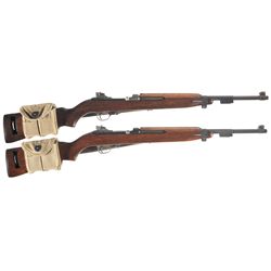 Two U.S. M1 Semi-Automatic Carbines -A) U.S. IBM Semi-Automatic M-1 Carbine with Extra Magazine and 