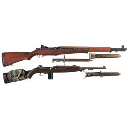 Two U.S. Semi-Automatic Longarms -A) Springfield M1 Garand Semi-Automatic Rifle with Bayonet