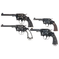 Four Colt Double Action Revolvers -A) Colt Army Special Double Action Revolver