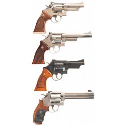 Four Smith & Wesson Double Action Revolvers -A) Smith & Wesson Model 27-2 Double Action Revolver