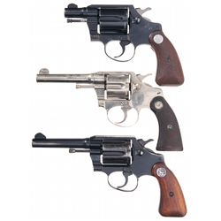Three Colt Double Action Revolvers -A) Colt Cobra First Issue Double Action Revolver