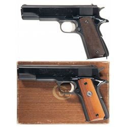 Two Colt Series 70 1911 Semi-Automatic Pistols -A) Colt Series 70 1911 Semi-Automatic Pistol