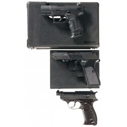 Three Walther Semi-Automatic Pistols -A) Walther P-22 Semi-Automatic Pistol with Case