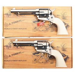 Two Boxed Uberti Cattleman Cody Single Action Revolvers -A) Uberti Cattleman Cody Single Action Revo
