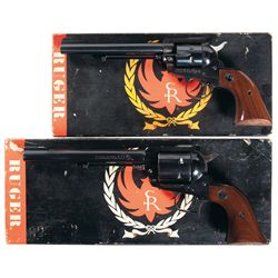 Two Boxed Ruger Single Action Revolvers -A) Ruger Single Six Convertible Single Action Revolver