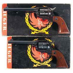 Two Boxed Ruger Single Six Convertible Revolvers -A) Ruger Single Six Convertible Single Action Revo