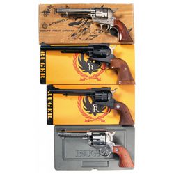 Four Handguns -A) American Arms Regulator Single Action Revolver with Box
