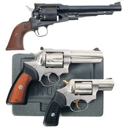 Three Ruger Revolvers -A) Old Army Single Action Percussion