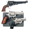 Image 1 : Three Ruger Revolvers -A) Old Army Single Action Percussion