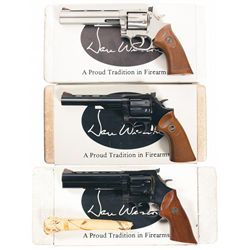 Three Boxed Dan Wesson Double Action Revolvers -A) Dan Wesson Model 32 Double Action Revolver