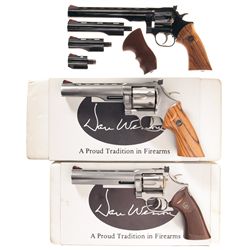 Three Dan Wesson Double Action Revolvers -A) Dan Wesson Model 22 Double Action Revolver with Case