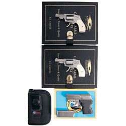 Two Boxed Consecutively Numbered Double Action Revolvers and One Boxed Semi-Automatic Pistol -A) Cas