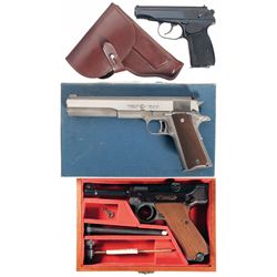 Three Semi-Automatic Pistols -A) Ernst Thaelmann Model M Semi-Automatic Pistol with Holster