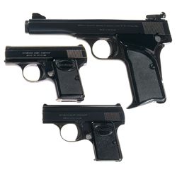 Three Belgian Browning Semi-Automatic Pistols -A) Browning Baby Semi-Automatic Pistol