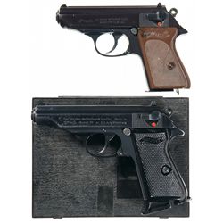 Two Walther PP-Series Semi-Automatic Pistols -A) Walther Model PPK Semi-Automatic Pistol