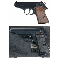 Two Walther Semi-Automatic Pistols -A) Model PPK l