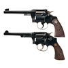 Image 1 : Two Double Action Revolvers -A) Colt Officer's Model Target 2nd Issue Double Action Revolver