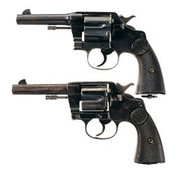 Two Colt New Service Double Action Revolvers -A) Colt New Service Model Double Action Revolver