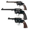Image 1 : Three Colt Double Action Revolvers -A) Colt Police Positive Target Double Action Revolver