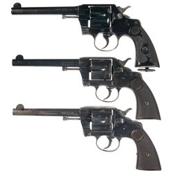 Three Colt Double Action Revolvers -A) Colt Army Special Double Action Revolver