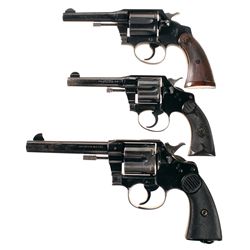 Three Colt Double Action Revolvers -A) Colt Police Positive Special Double Action Revolver