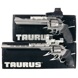 Two Boxed Taurus Double Action Revolvers -A) Taurus Model 608 Double Action Revolver with Sight