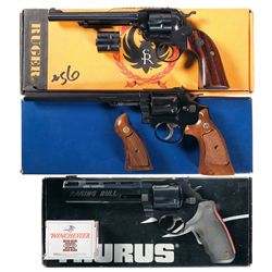 Three Boxed Hand Guns -A) Ruger New Model Single-Six Single Action Revolver