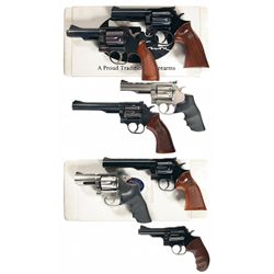 Seven Dan Wesson Double Action Revolvers -A) Dan Wesson Model 14 Double Action Revolver with Box
