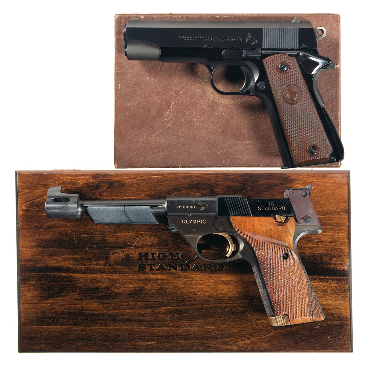 Two SemiAutomatic Pistols A) Colt Commander SemiAutomatic Pistol