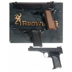 Three Browning Semi-Automatic Pistols -A) Browning High Power Semi-Automatic Pistol with Box