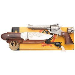 Two Single Action Revolvers -A) Custom Engraved Ruger New Model Single-Six Single Action Revolver wi