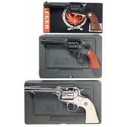 Three Ruger Revolvers -A) Ruger Bearcat Single Action Revolver with Box