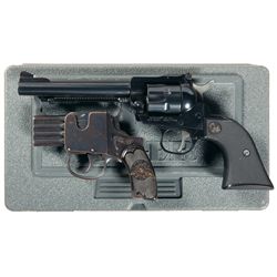 Two Hand Guns -A) Ruger New Model Single-Six Single Action Revolver with Case